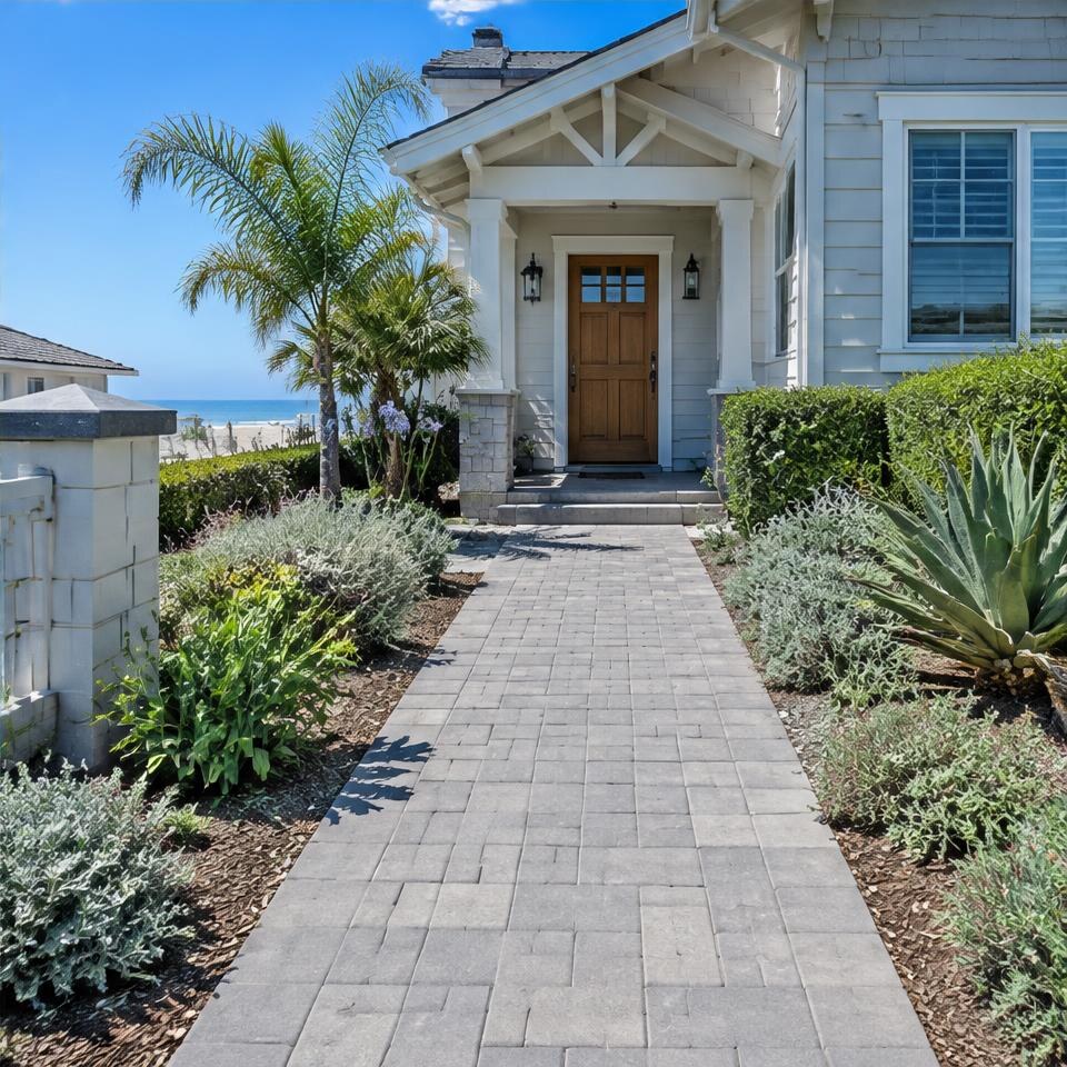 Interlocking concrete paver walkway design inspiration for Oxnard, California homes