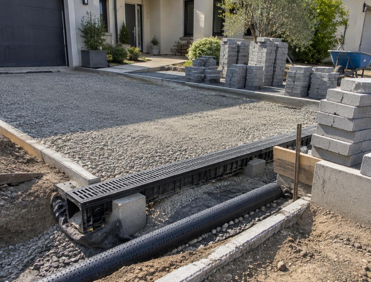 Engineer — paver installation step by Paver Exchange