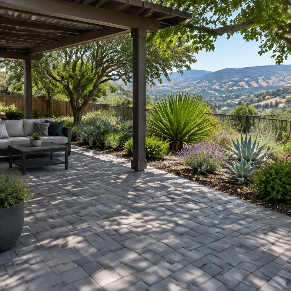 Concrete paver patio design inspiration for Moorpark, California homes