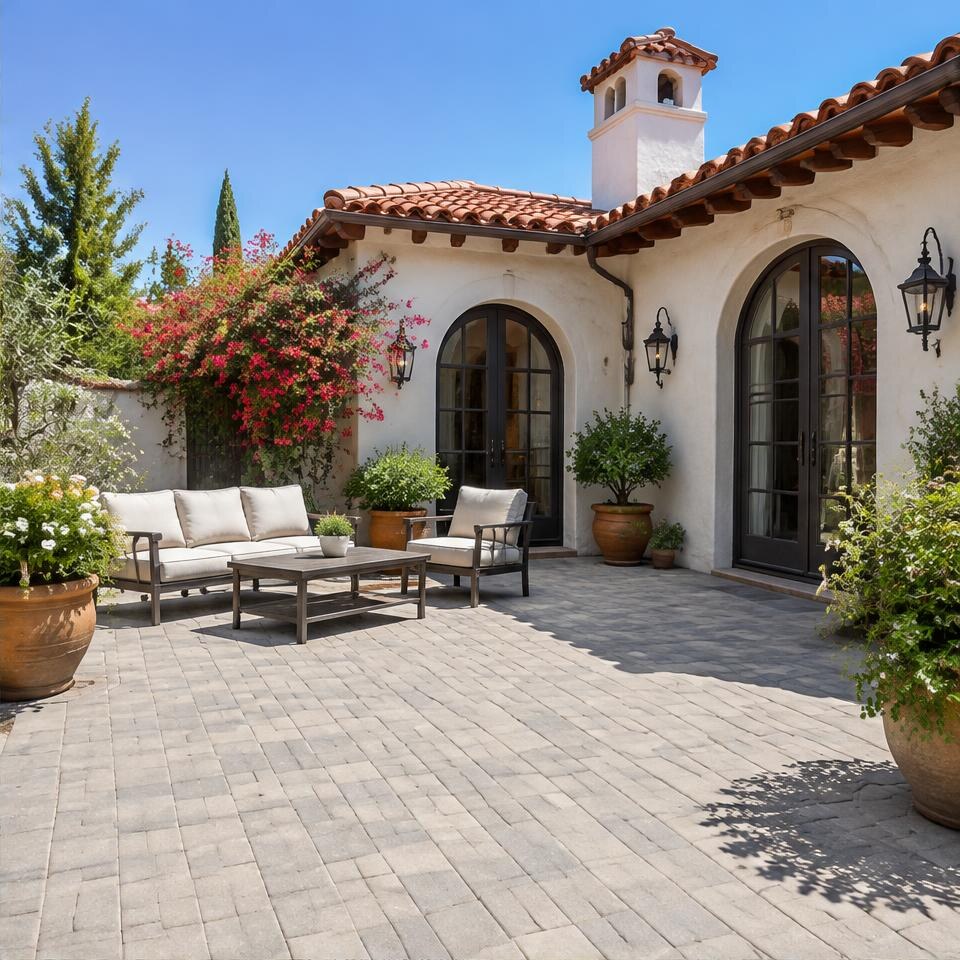 Concrete paver patio design inspiration for Pasadena, California homes