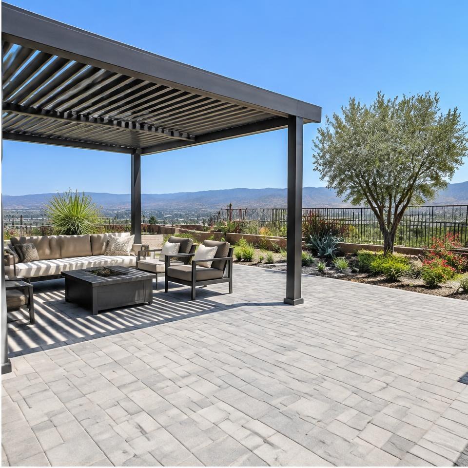 Concrete paver patio design inspiration for Calabasas, California homes