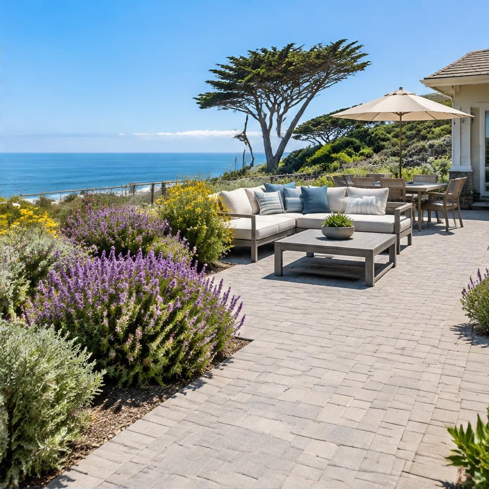 Concrete paver patio design inspiration for Port Hueneme, California homes