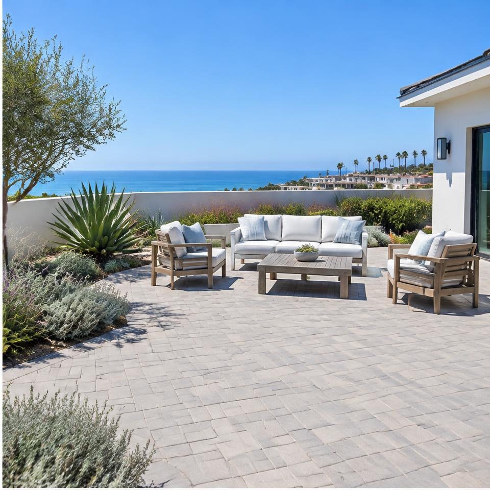 Concrete paver patio design inspiration for Bel Air, California homes