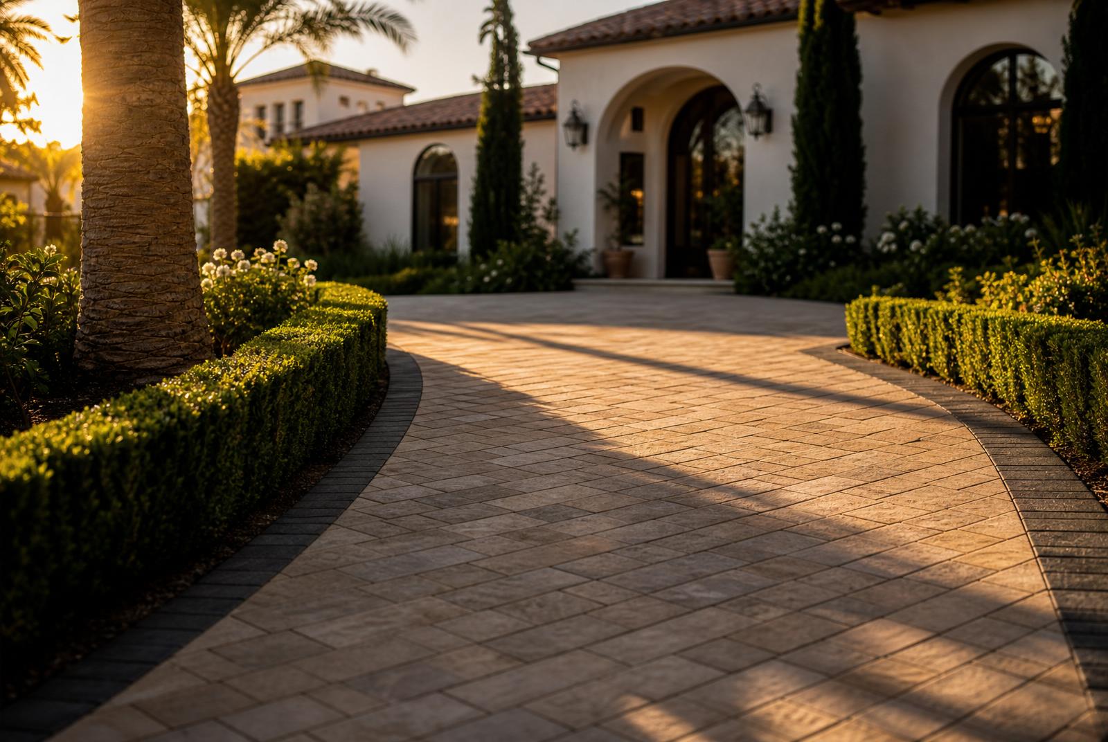 Paver driveway installation