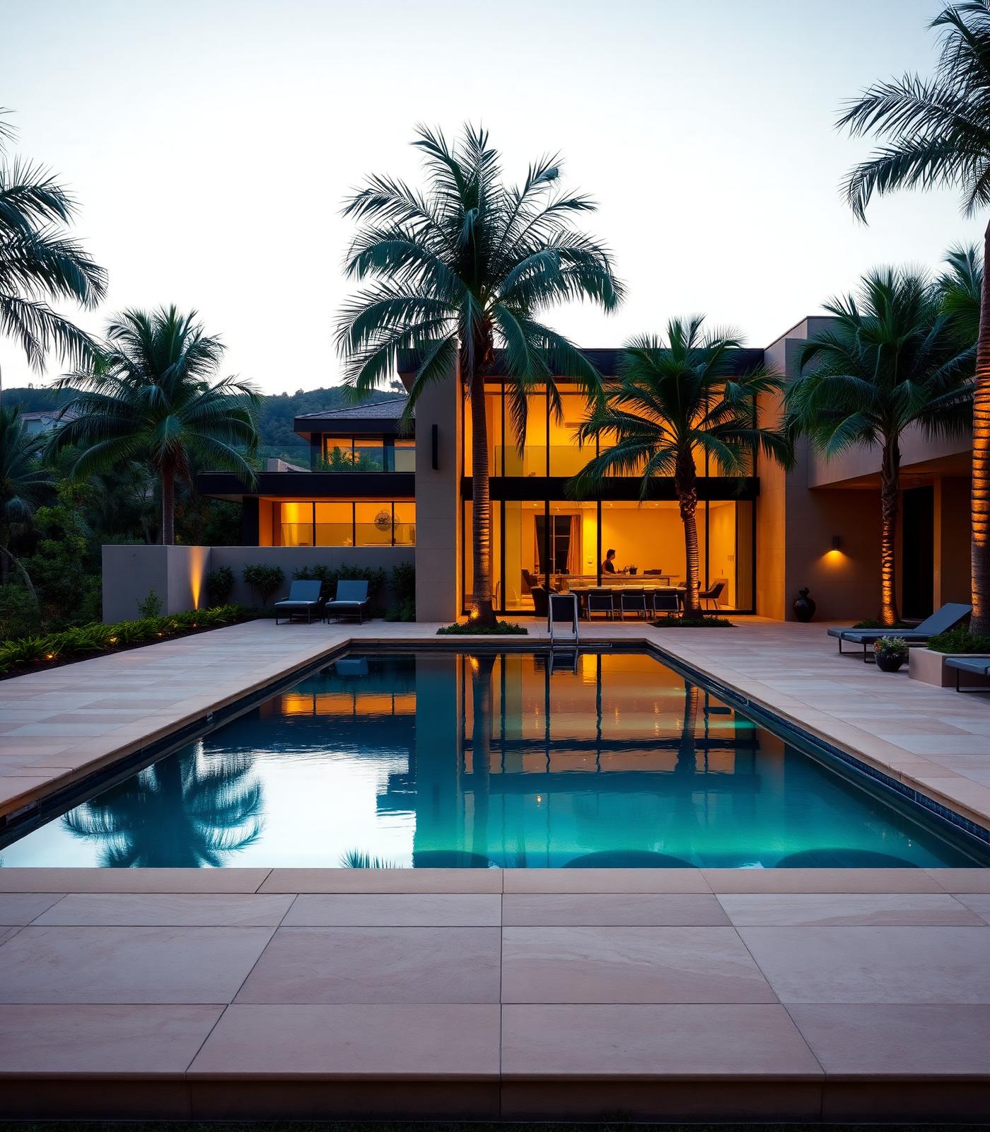 Luxury paver pool deck